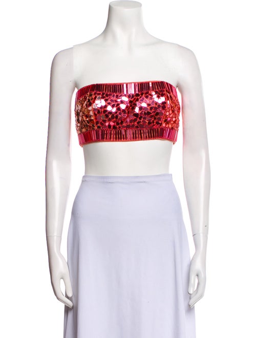 Retrofête Nylon Strapless Crop Top