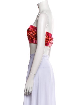 Retrofête Nylon Strapless Crop Top