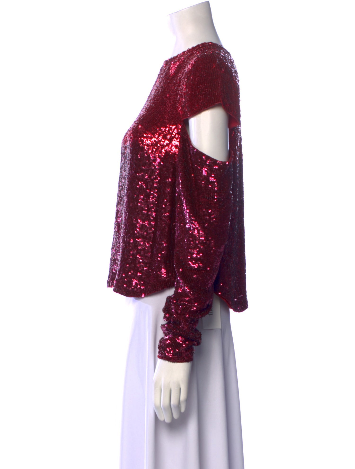 Retrofête Lace Pattern Bateau Neckline Blouse