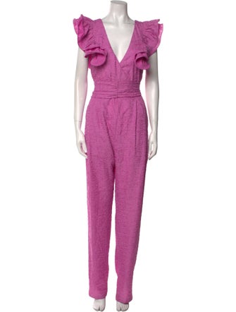 Retrofête Plunge Neckline Jumpsuit