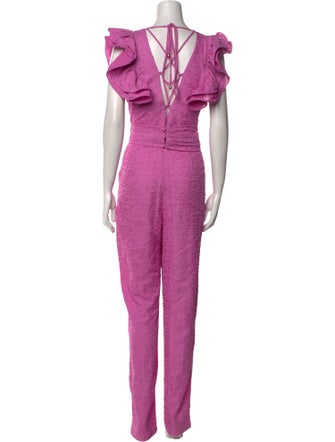 Retrofête Plunge Neckline Jumpsuit