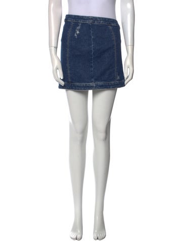 Retrofête Skirts Distressed Accents Mini Skirt S