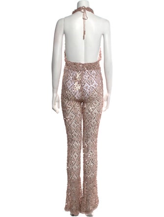 Retrofête Sequin Halterneck Jumpsuit