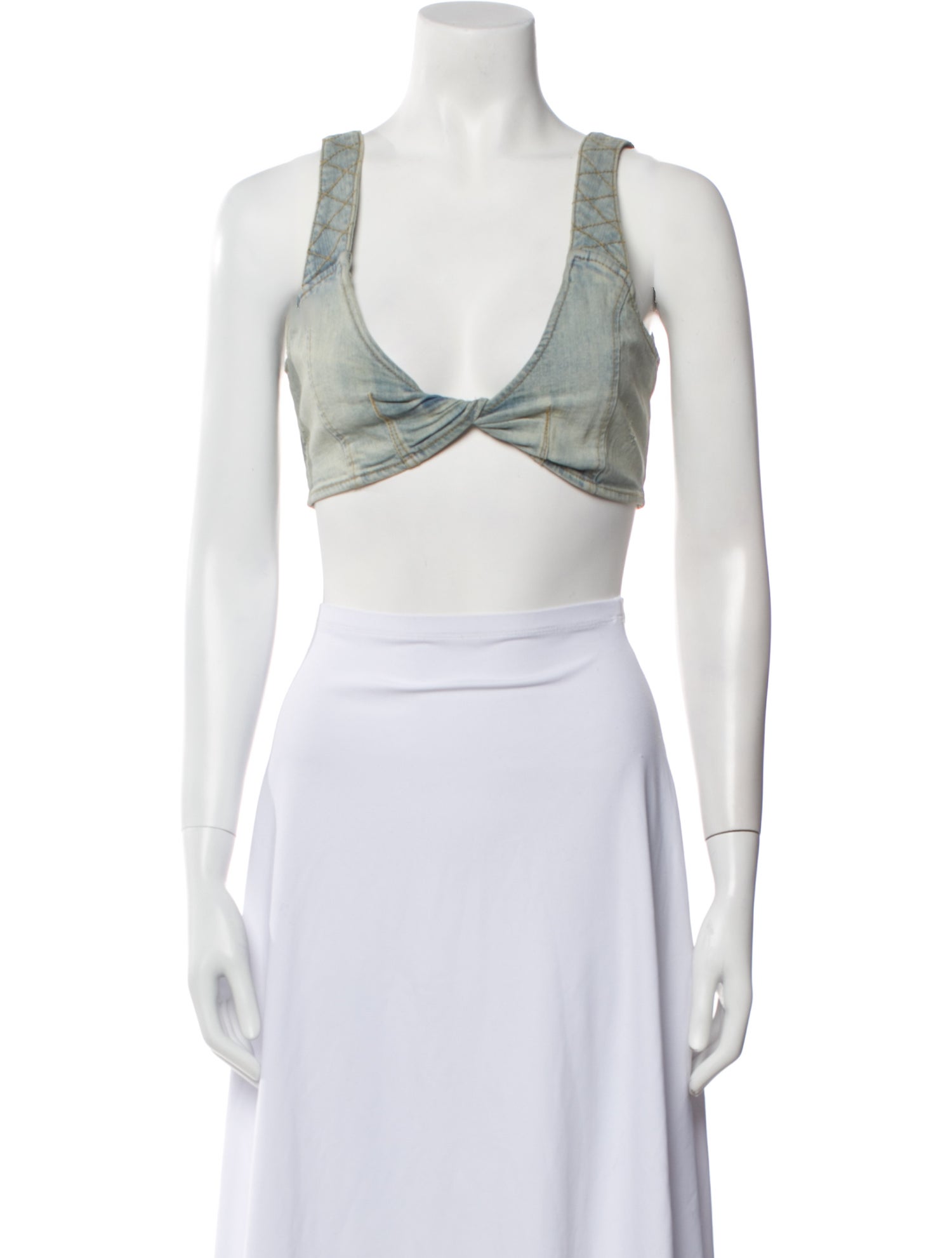 Retrofête V-Neck Sleeveless Crop Top w/ Tags