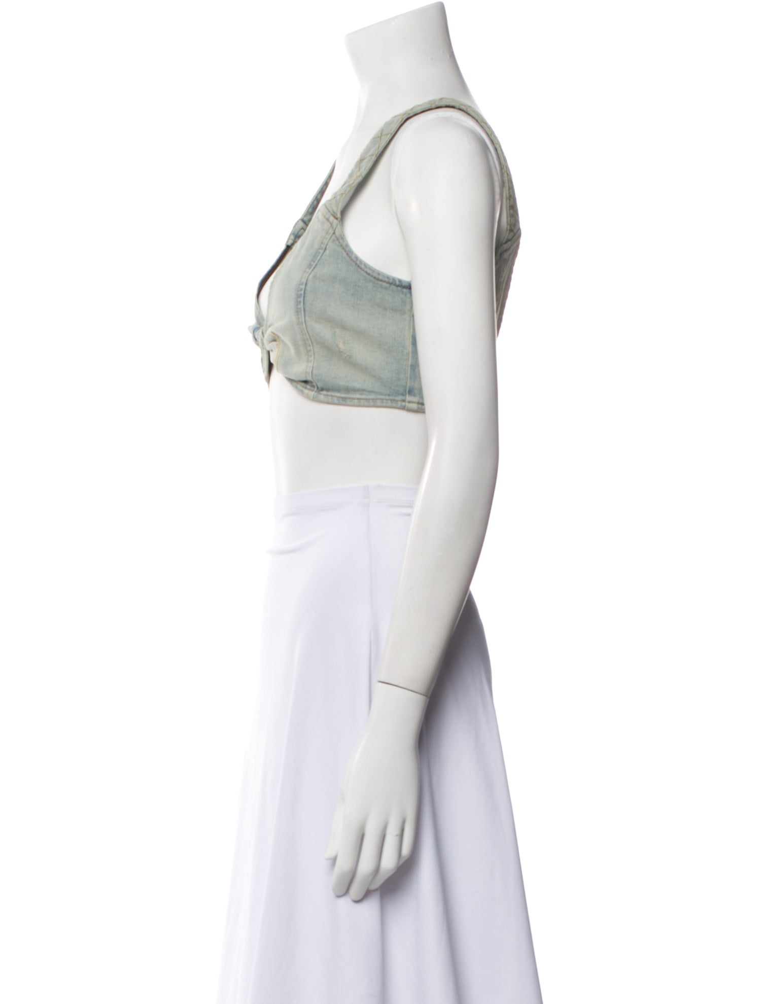 Retrofête V-Neck Sleeveless Crop Top w/ Tags