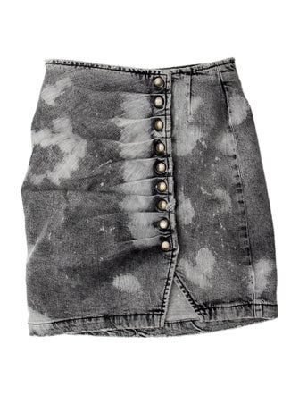 Retrofête Distressed Accents Mini Skirt