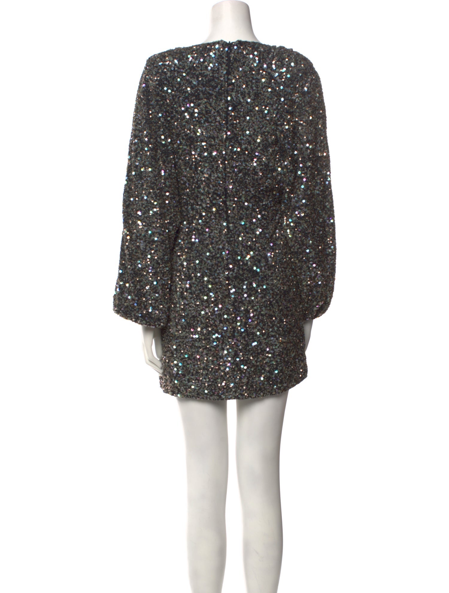 Retrofête Plunge Neckline Mini Dress