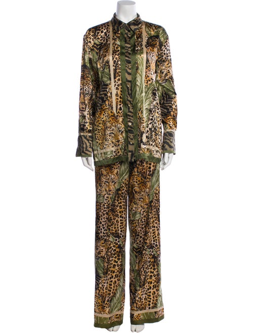 Retrofête Silk Printed Pant Set