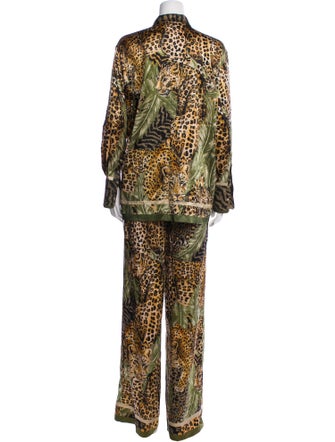 Retrofête Silk Printed Pant Set