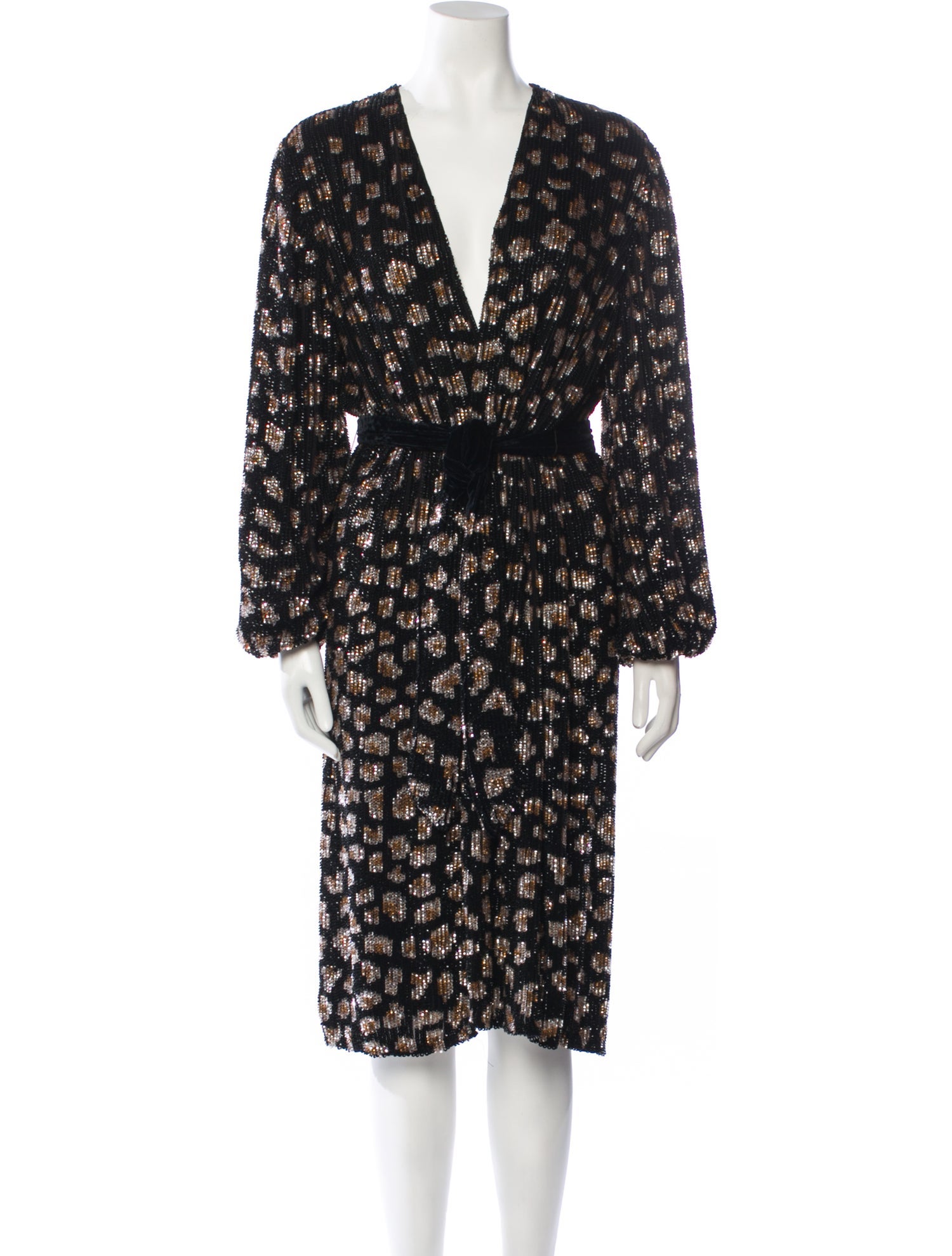 Retrofête Floral Print Midi Length Dress