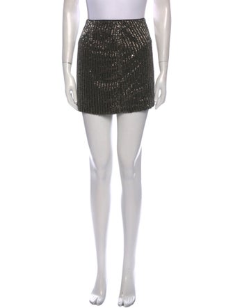 Retrofête Sequin Embellishments Mini Skirt