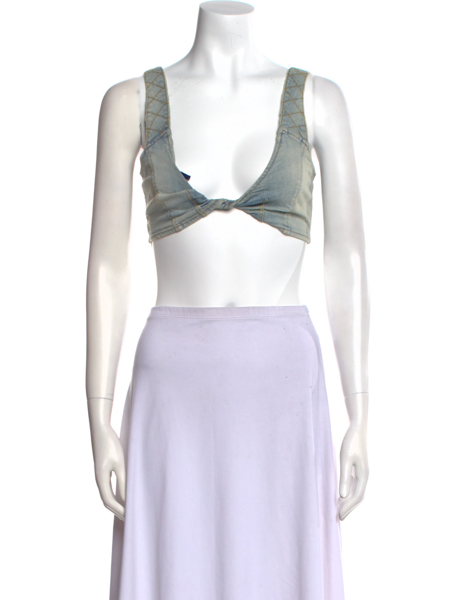 Retrofête Plunge Neckline Sleeveless Crop Top w/ Tags