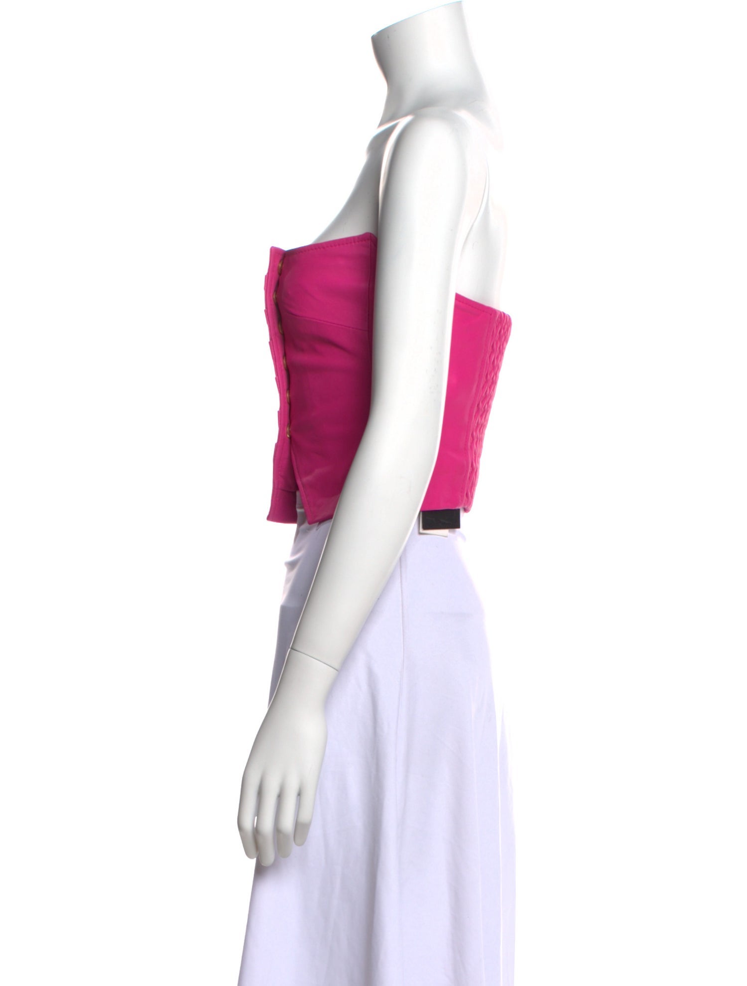 Retrofête Leather Strapless Crop Top w/ Tags