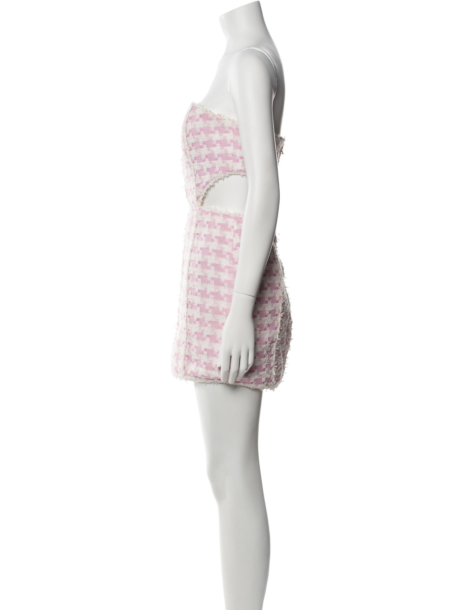 Retrofête Tweed Pattern Mini Dress