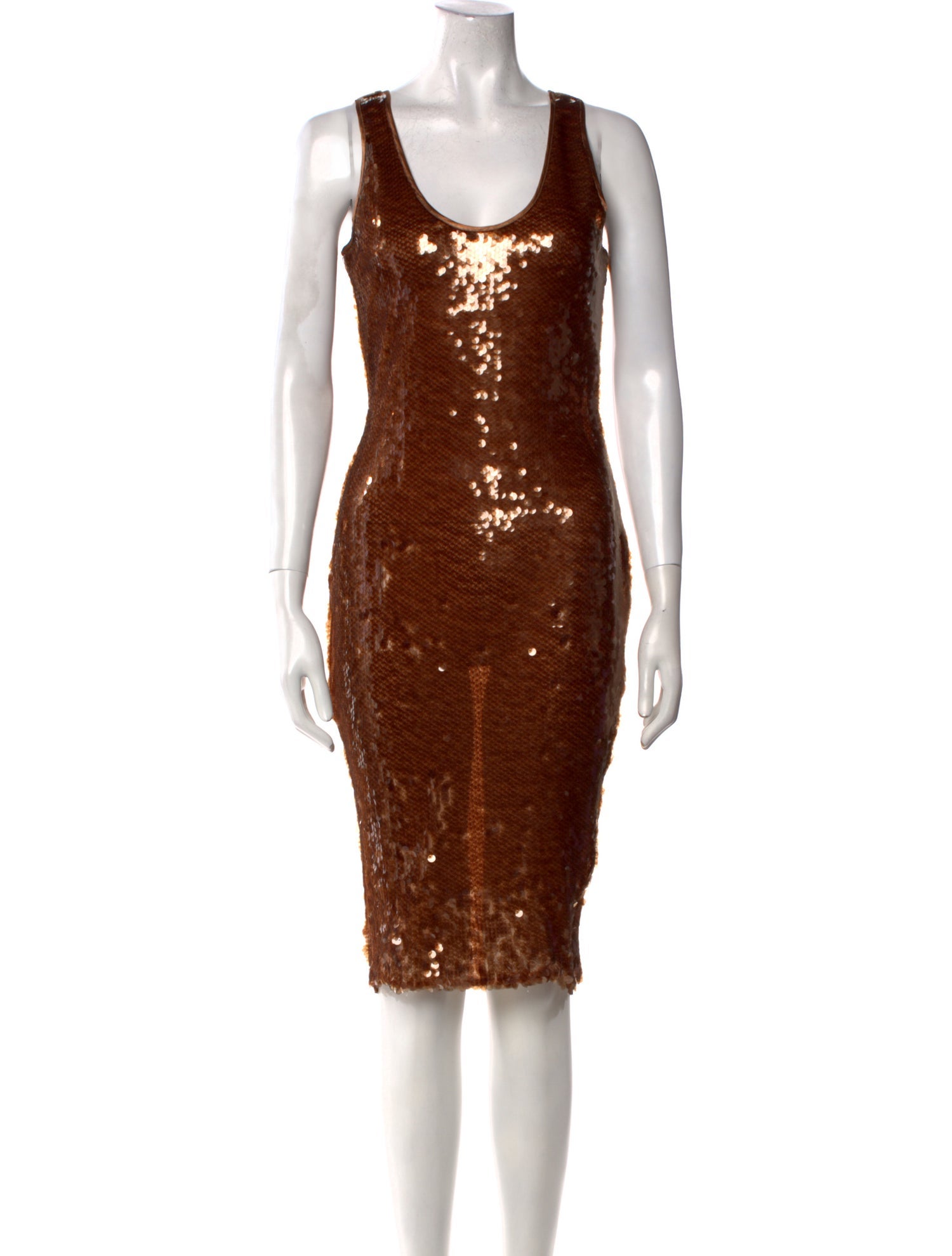 Retrofête Scoop Neck Midi Length Dress