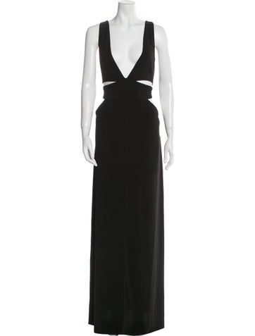 Retrofête Dresses Plunge Neckline Long Dress M