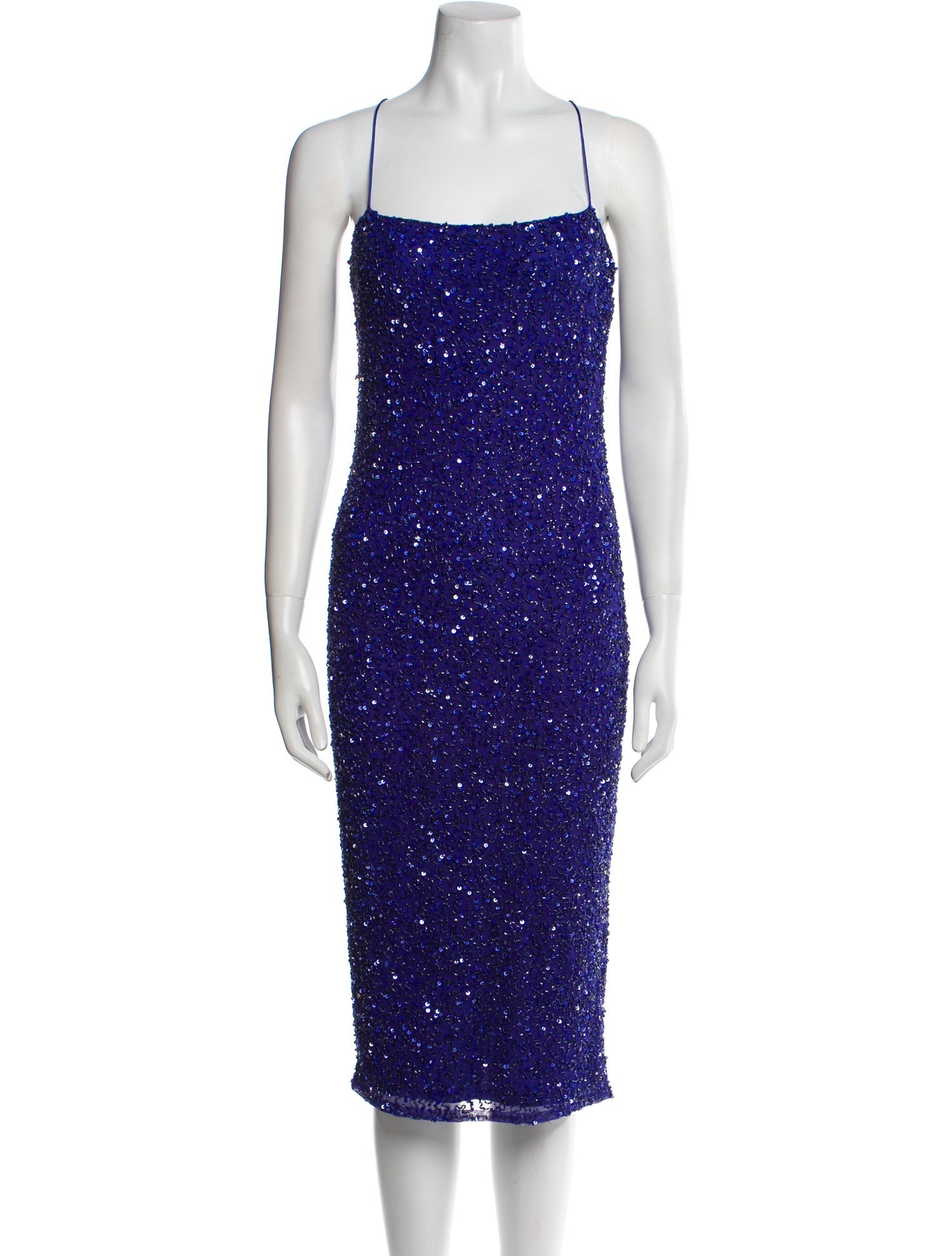 Retrofête Square Neckline Midi Length Dress