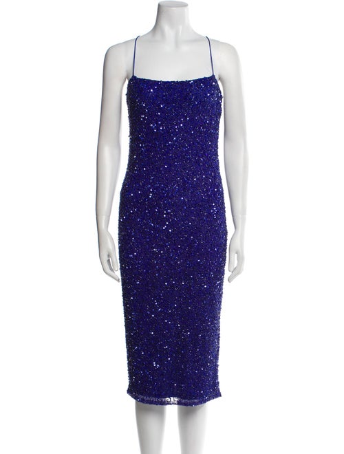 Retrofête Square Neckline Midi Length Dress