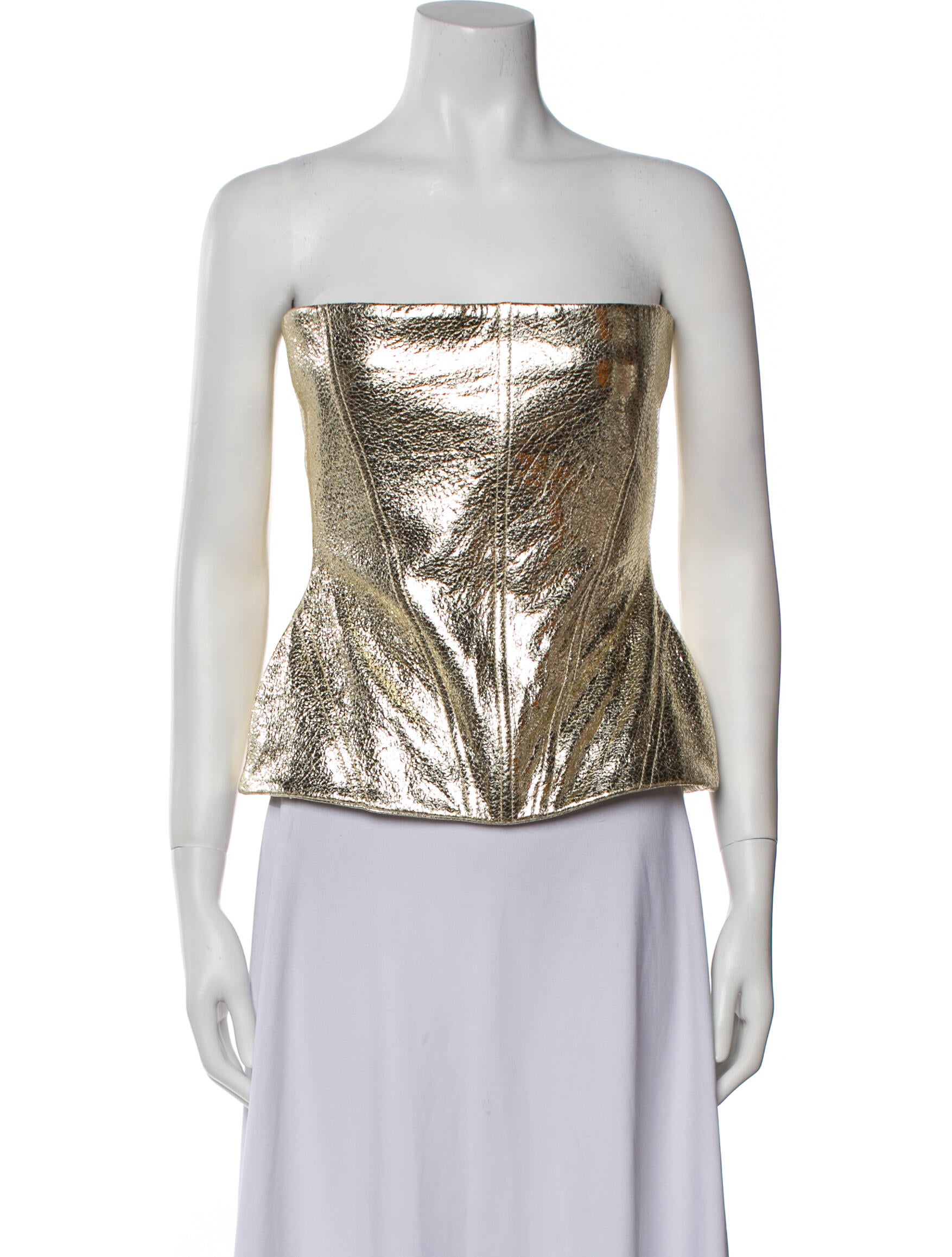 Retrofête Leather Printed Crop Top w/ Tags