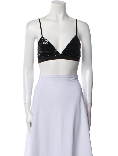 Retrofête Sequin V-Neck Crop Top