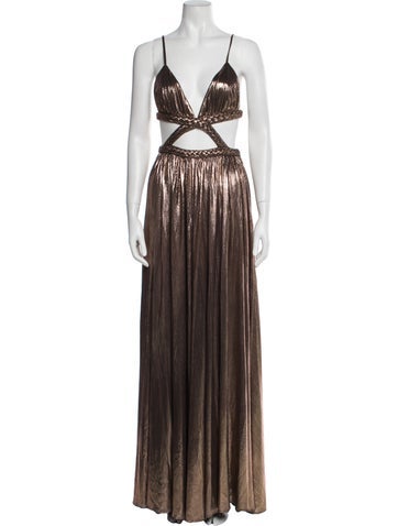 Retrofête Dresses V-Neck Long Dress XS