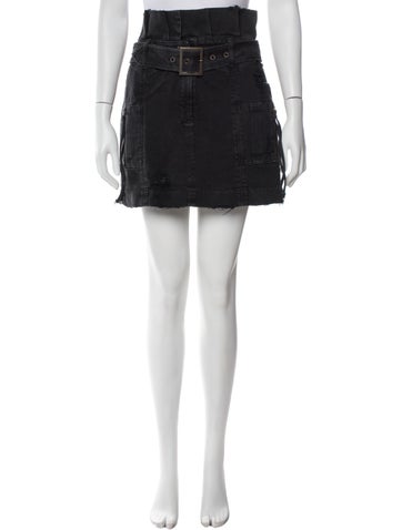 Retrofête Skirts Distressed Accents Mini Skirt L