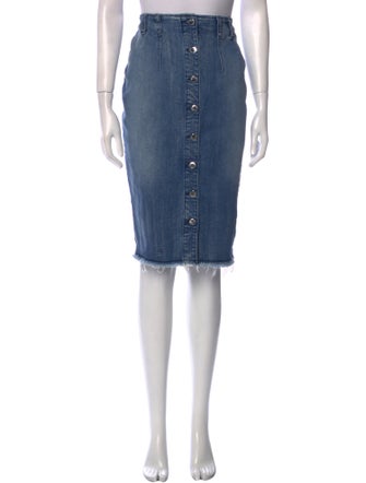 Retrofête Distressed Accents Knee-Length Skirt