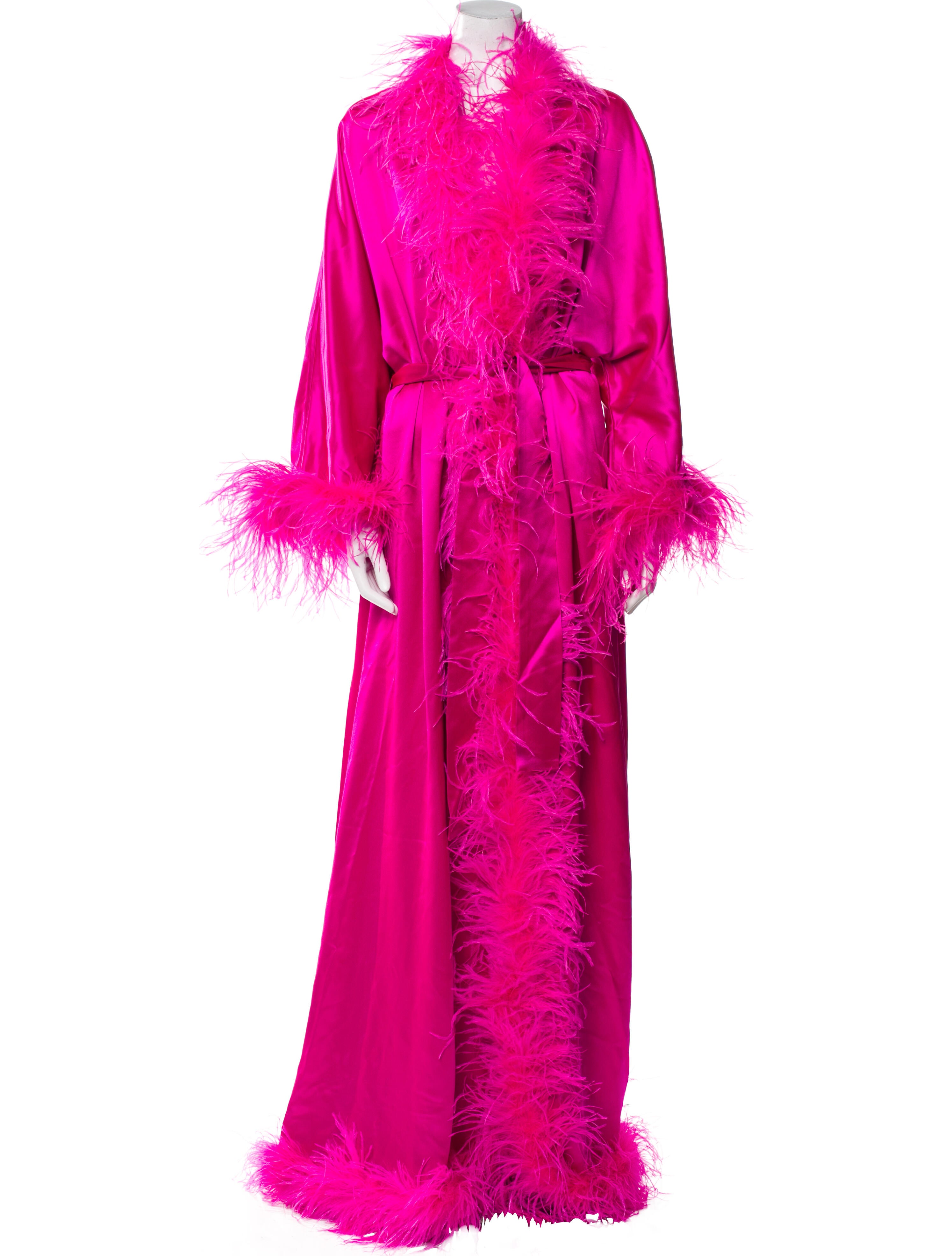 Retrofête Feather Trim Robe