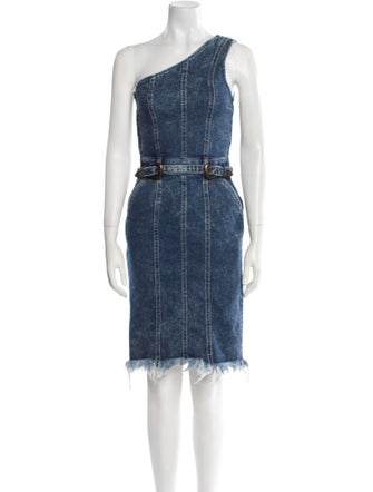 Retrofête One-Shoulder Midi Length Dress