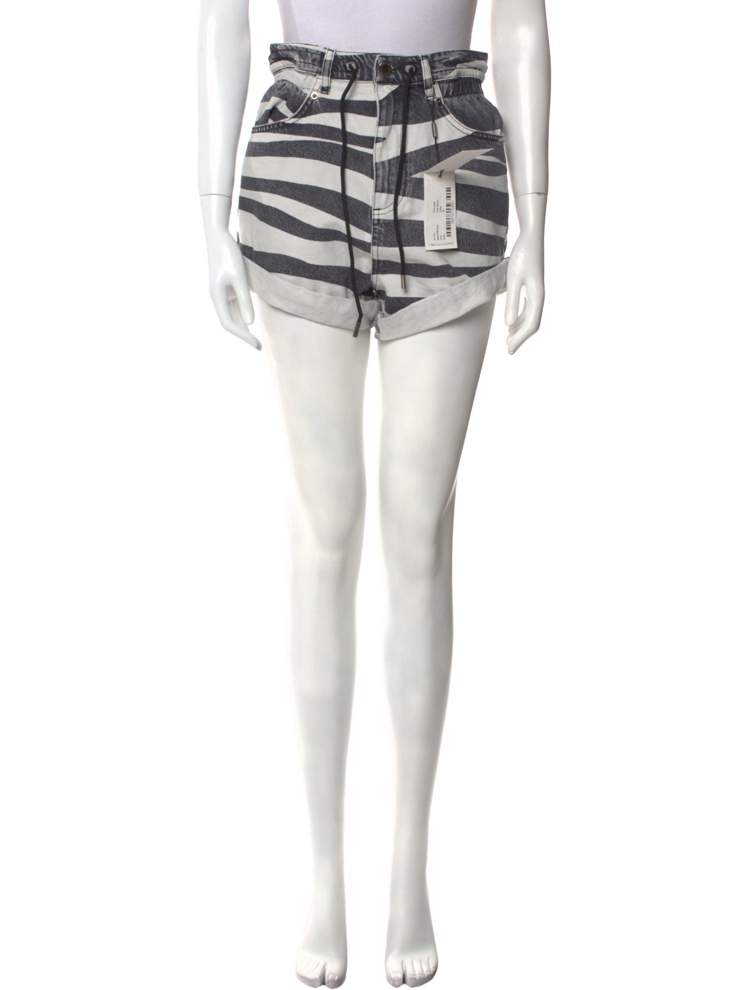 Retrofête Striped Mini Shorts