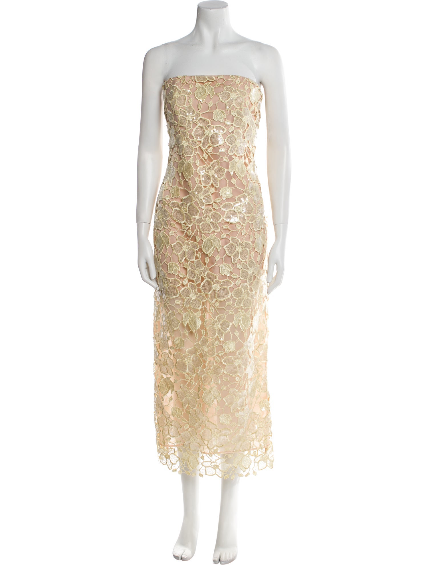 Retrofête Lace Pattern Midi Length Dress w/ Tags