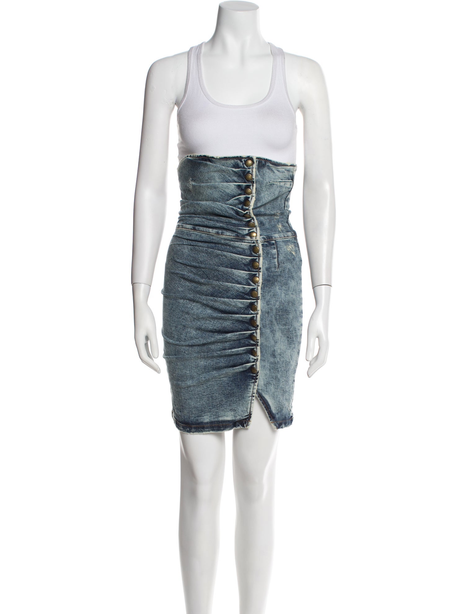 Retrofête Pleated Accents Knee-Length Skirt