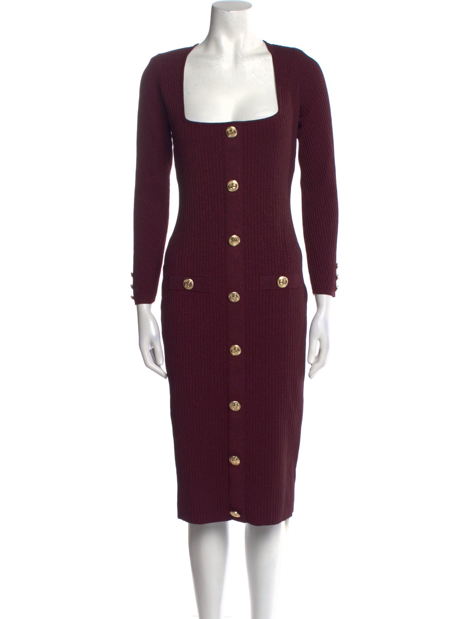 Retrofête Square Neckline Midi Length Dress w/ Tags