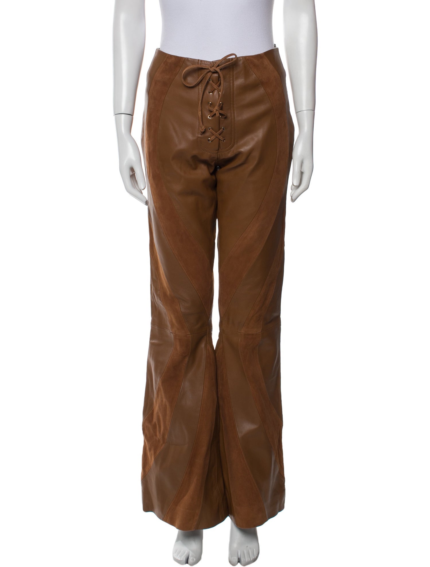 Retrofête Lamb Leather Wide Leg Pants