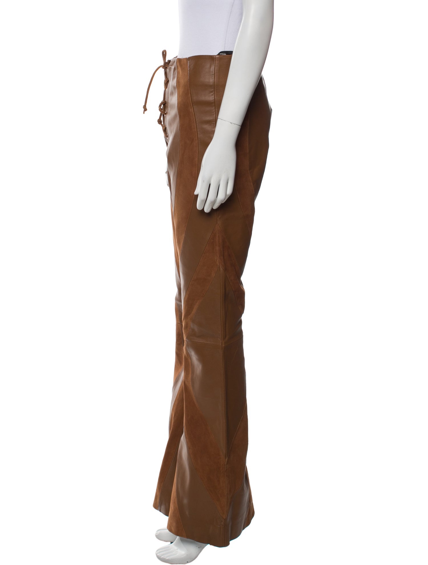 Retrofête Lamb Leather Wide Leg Pants