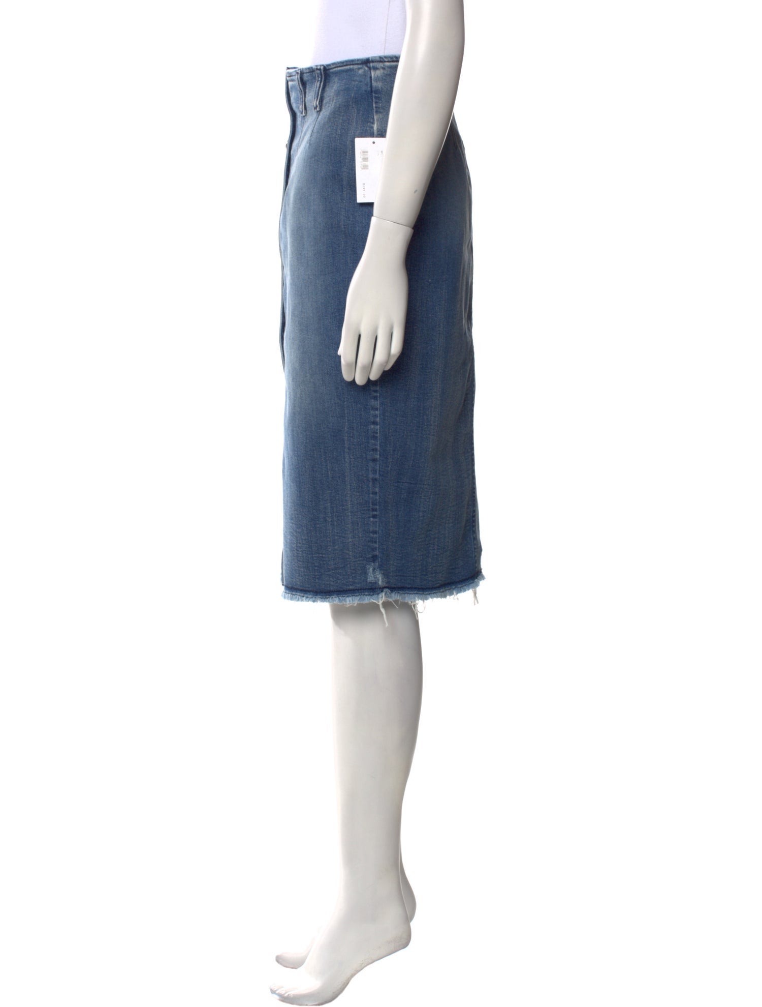 Retrofête Distressed Accents Midi Length Skirt