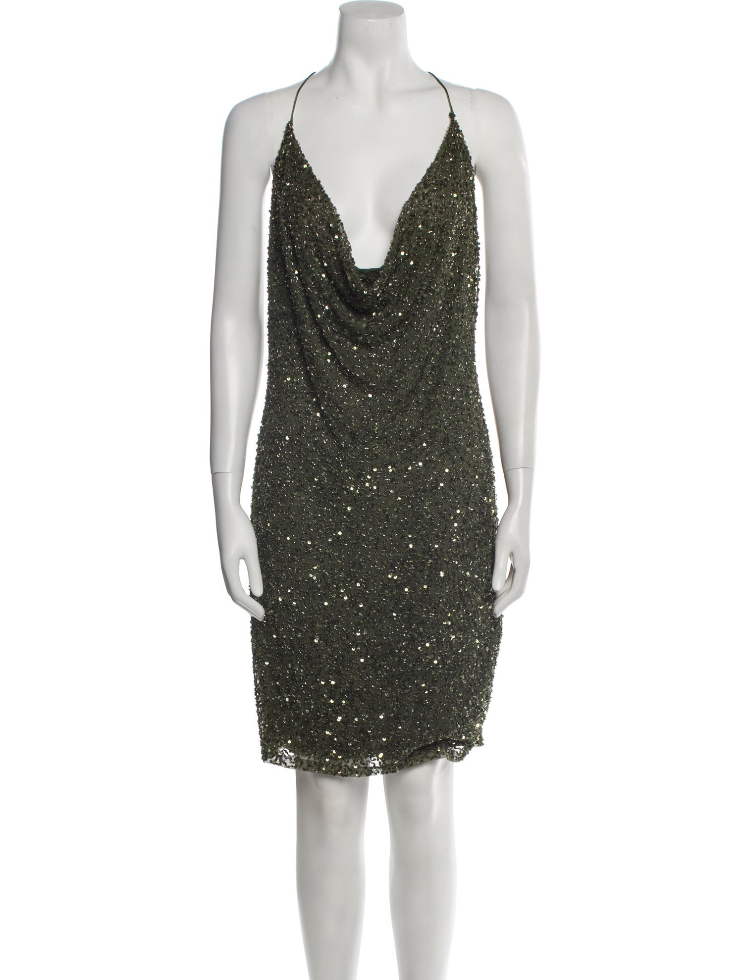 Retrofête Cowl Neck Mini Dress