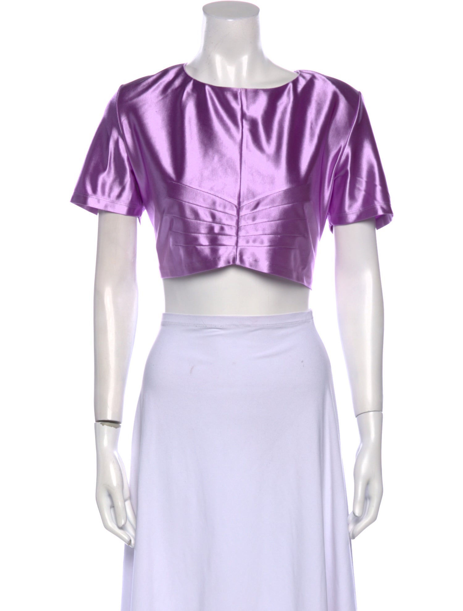 Retrofête Scoop Neck Short Sleeve Crop Top