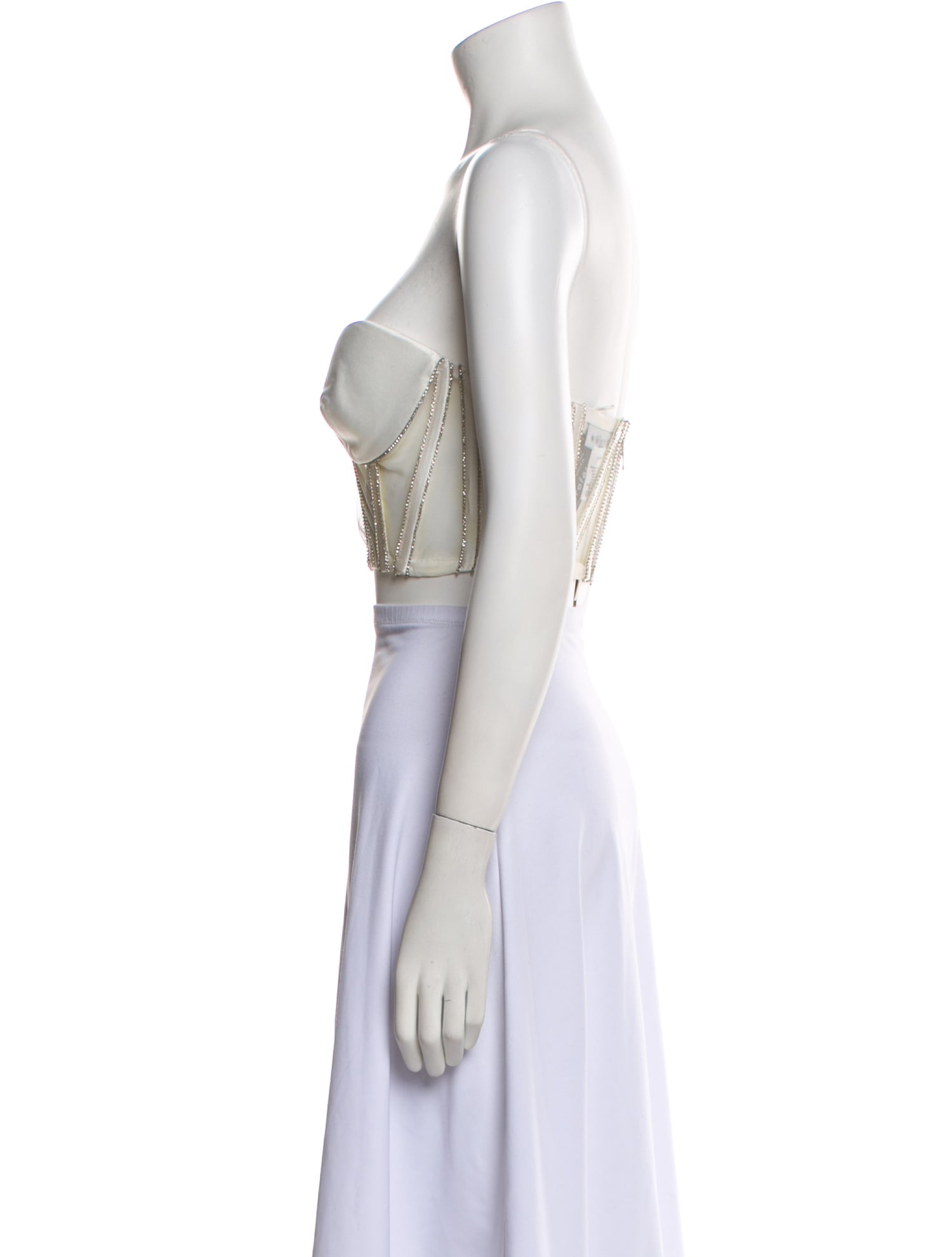 Retrofête Silk Strapless Crop Top