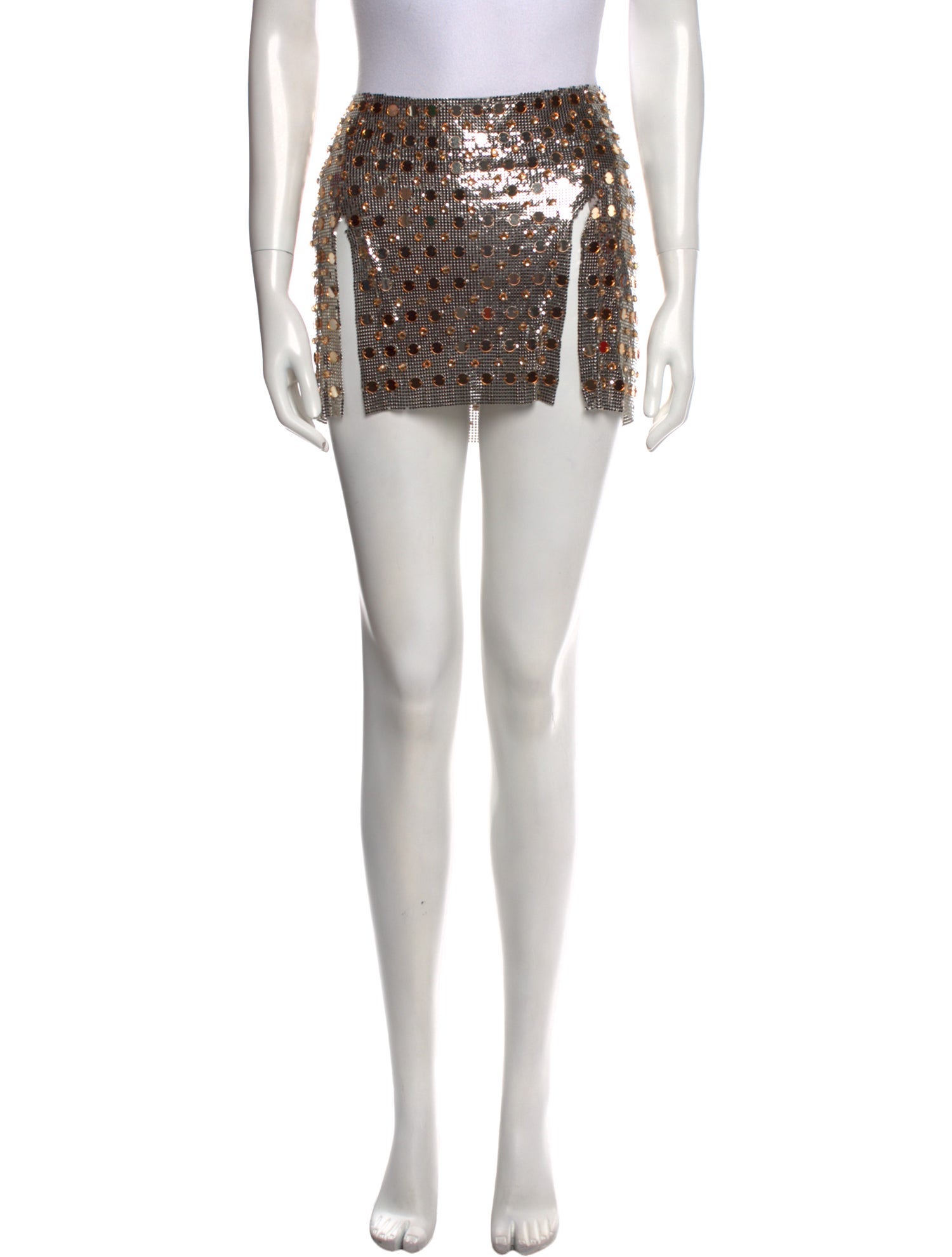Retrofête Sequin Embellishments Mini Skirt