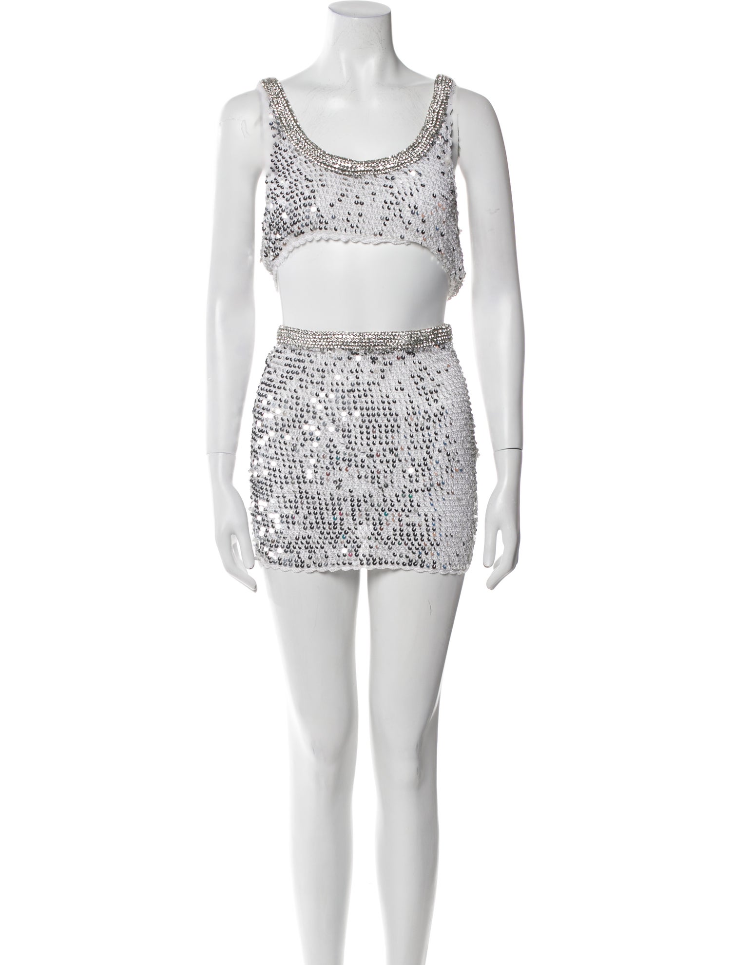 Retrofête Sequin Printed Skirt Set