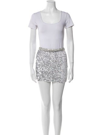 Retrofête Sequin Printed Skirt Set