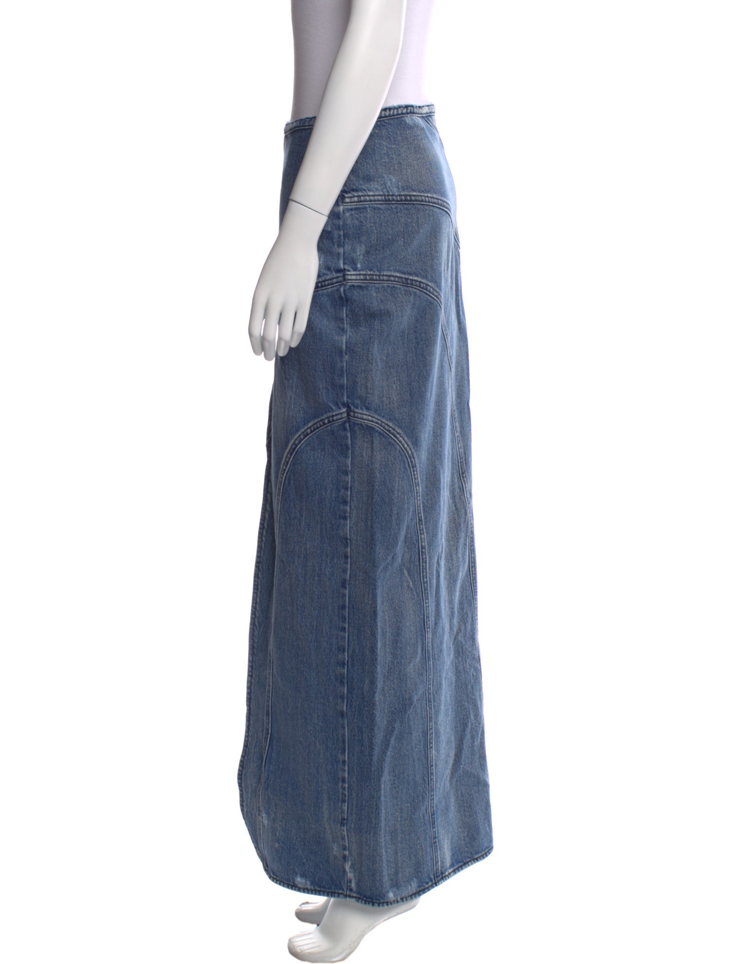 Retrofête Distressed Accents Long Skirt