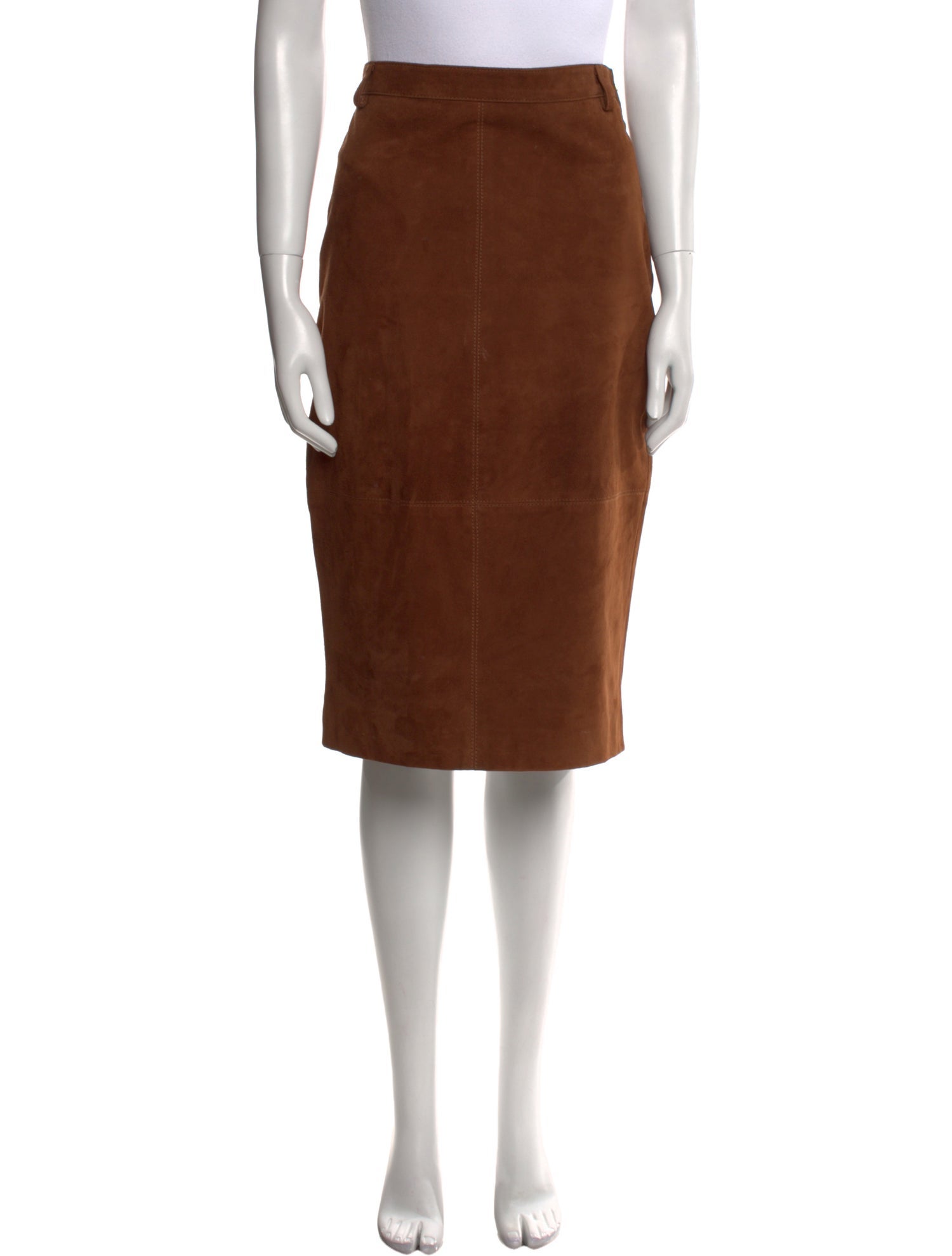 Retrofête Leather Knee-Length Skirt w/ Tags