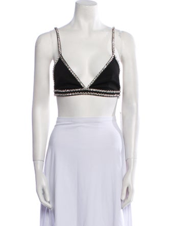 Retrofête V-Neck Sleeveless Crop Top