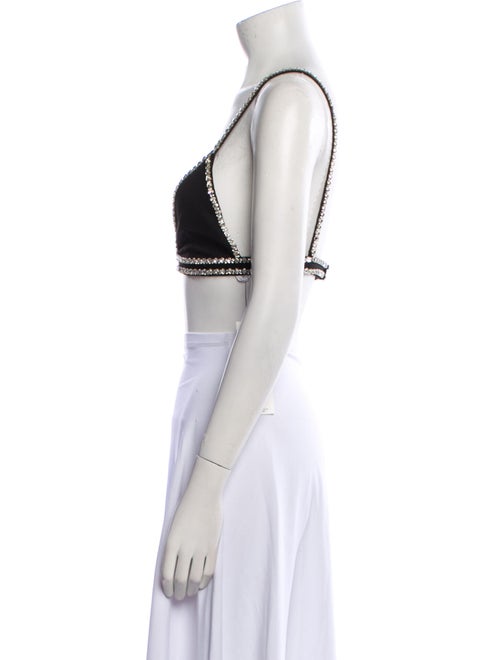 Retrofête V-Neck Sleeveless Crop Top