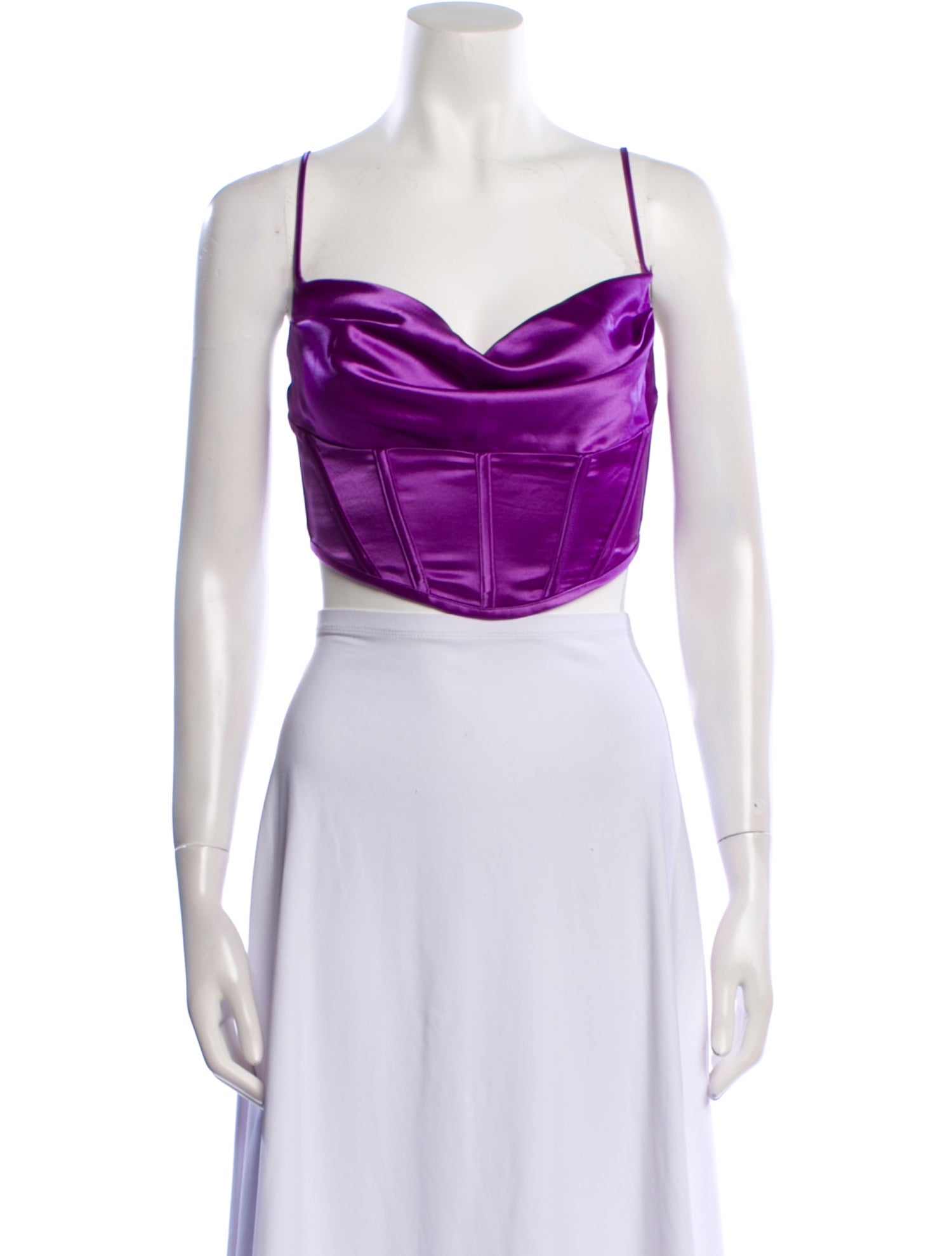 Retrofête Cowl Neck Sleeveless Crop Top