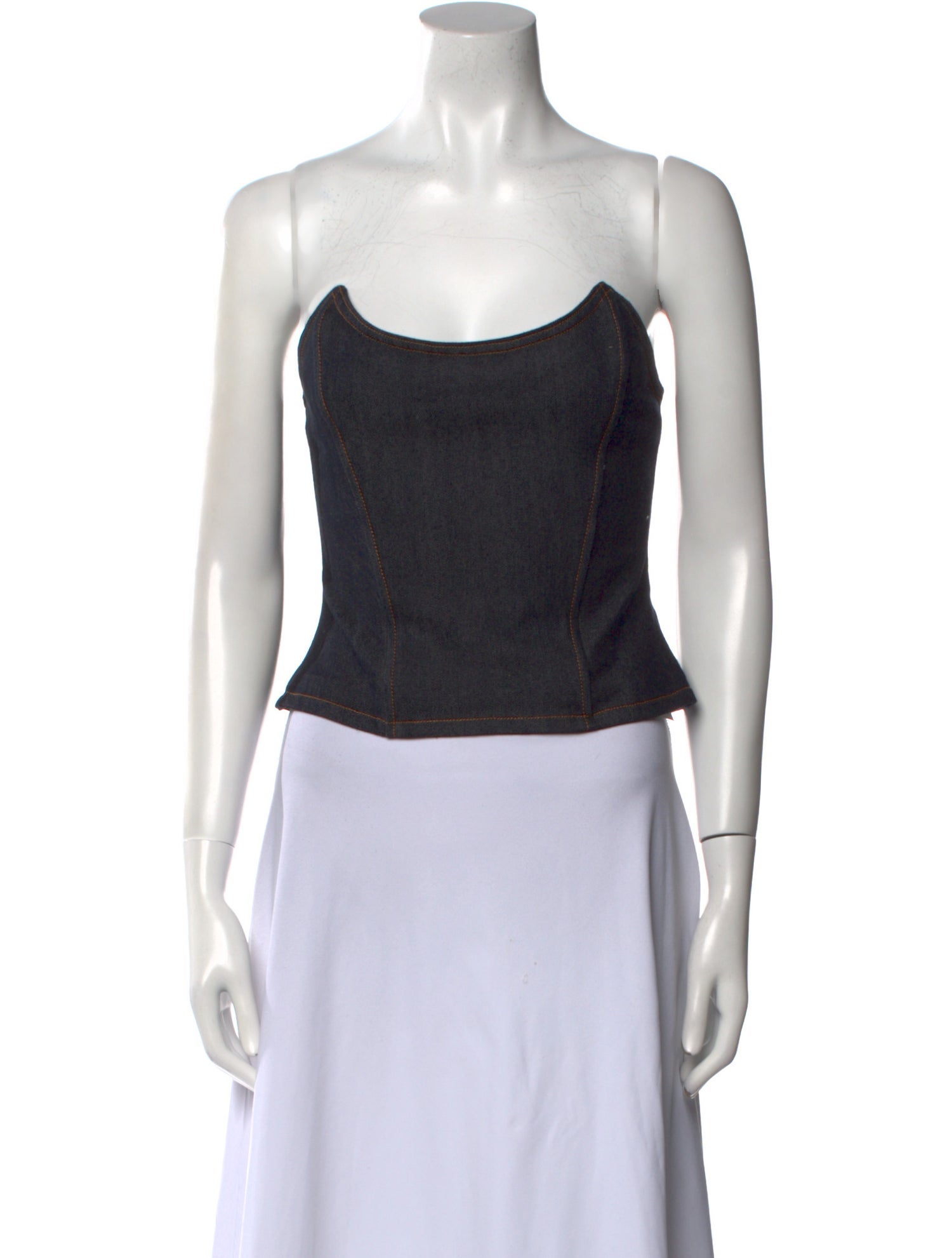 Retrofête Square Neckline Sleeveless Crop Top