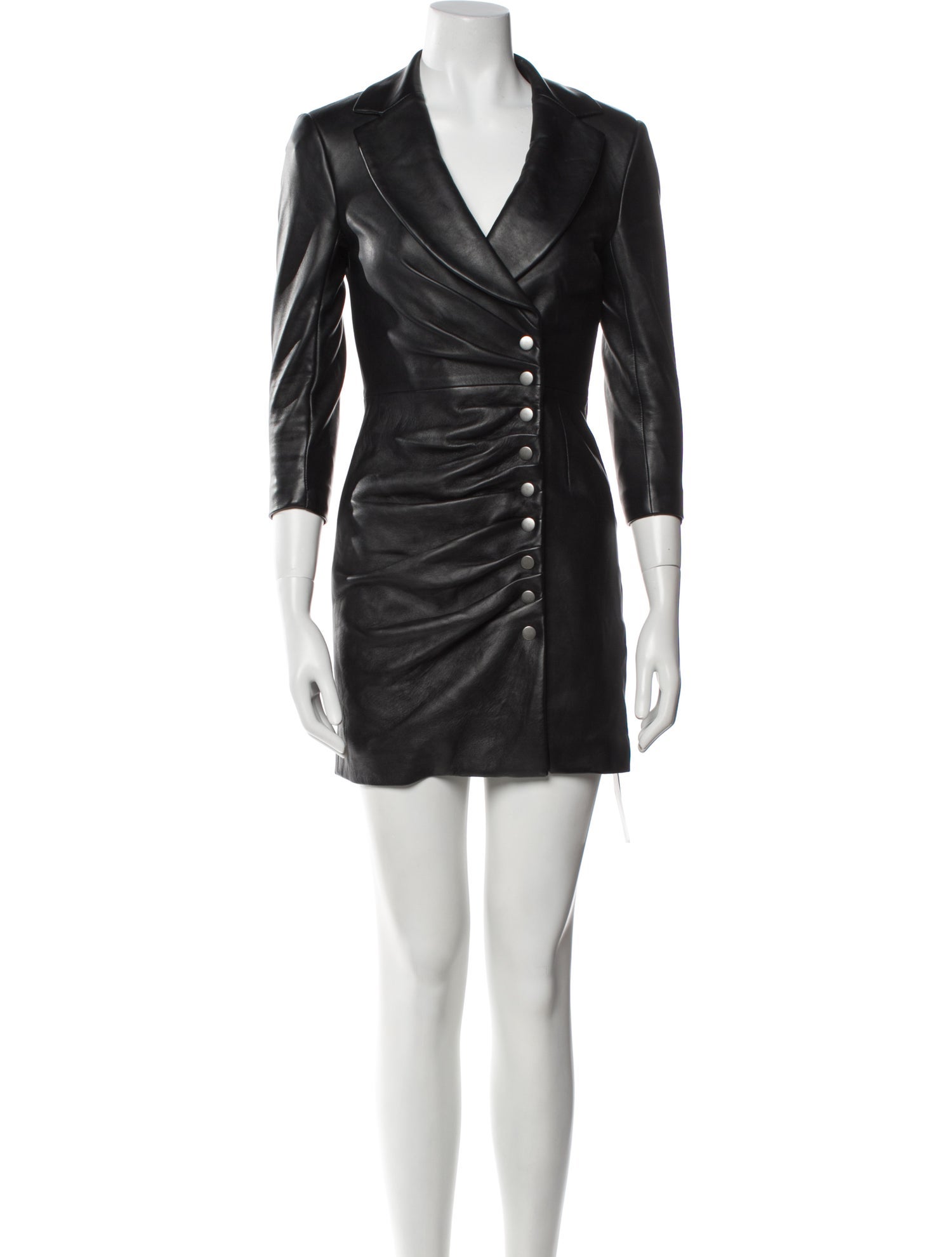 Retrofête Lamb Leather Mini Dress