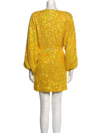 Retrofête Plunge Neckline Mini Dress